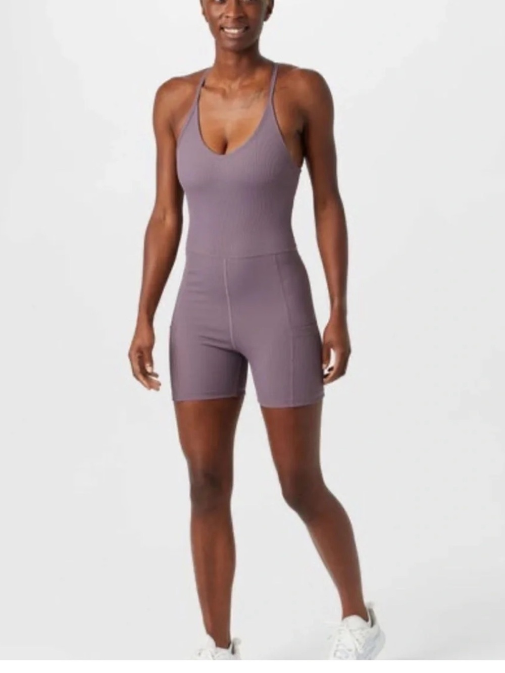 Travis Mathew Ribbed Mauve Jumpsuit Size S